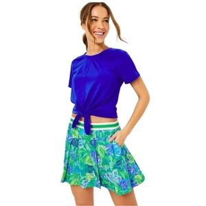 Lilly Pulitzer Luxletic Blue and Green Skort